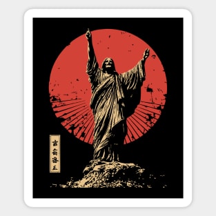 Jesus Christ The Savior Resurrection Japanese Ukiyo-e Art Magnet